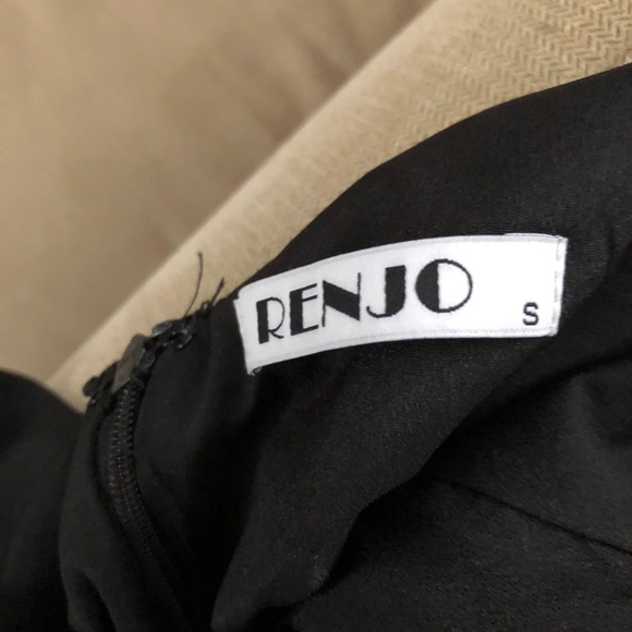 DRESS LOW CUT LACE DECOTELLE BLACK/BLUE - Picture 8 of 8